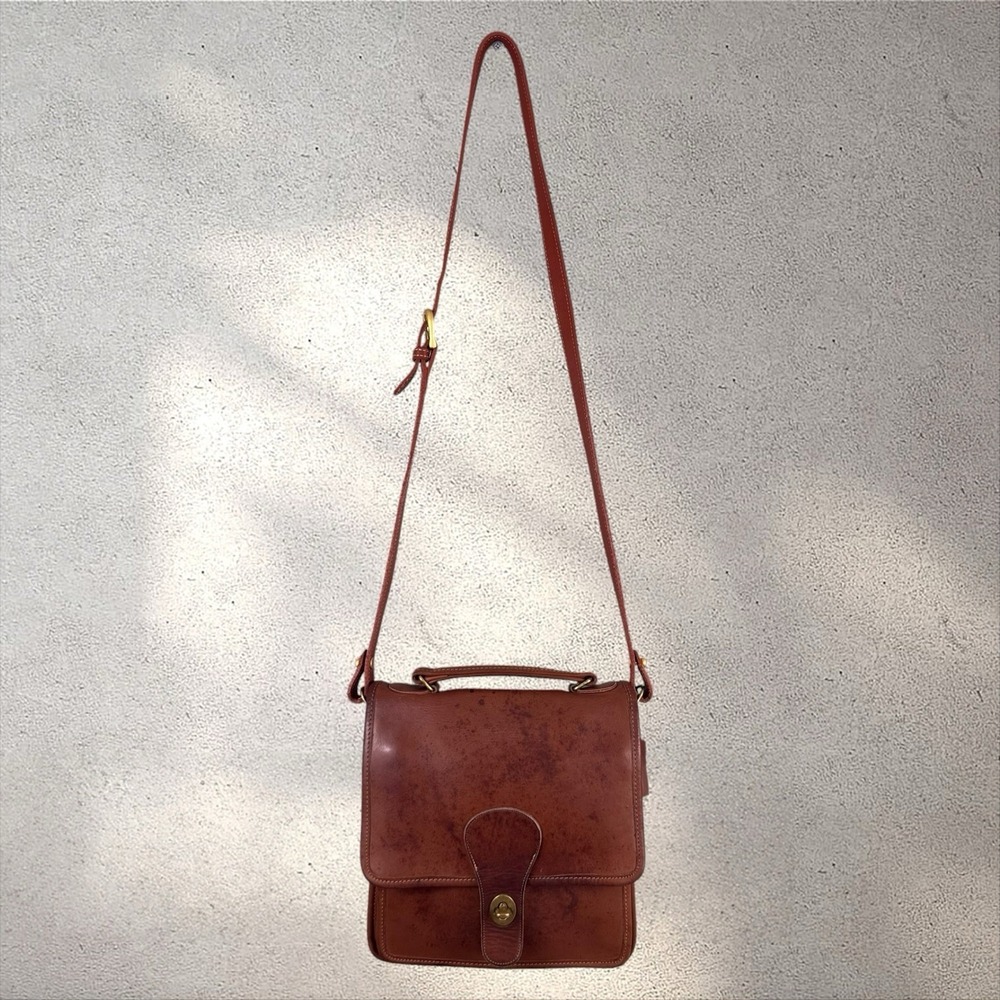 Earlyโ Vintage Coach Station Bag British Tan Crossbody Leather READ